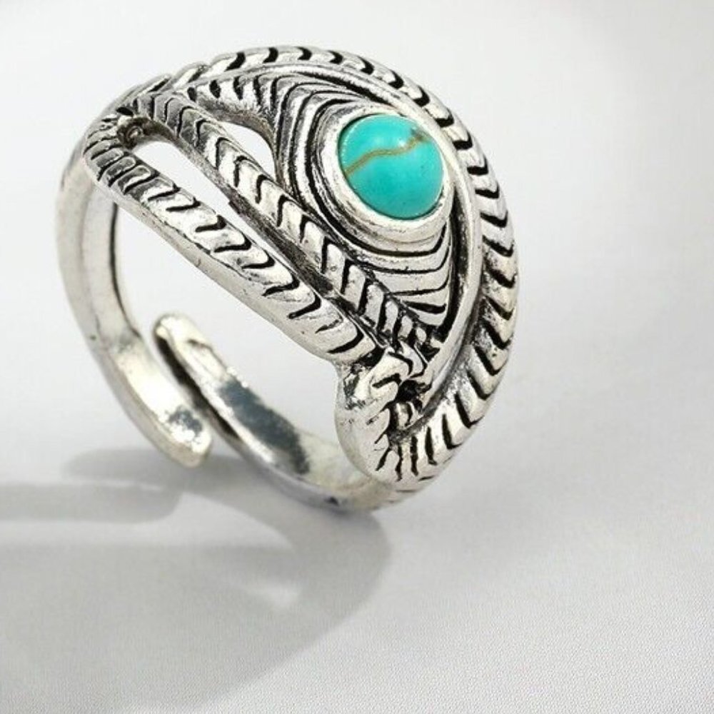 5/$20 Turquoise Eye Ring Western Style Cowboys Indian Yellowstone